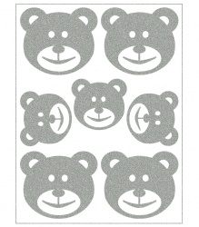 Reflexní nažehlovací motivy - medvídci